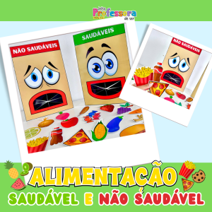 Dinâmica Alimentação Saudável e Não Saudável 🍫🍍
