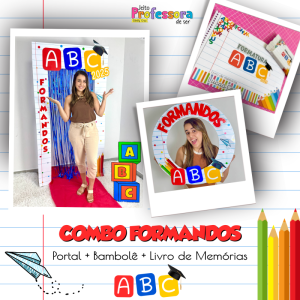 Combo Formatura ABC - Portal + Bambolê + Livro de Memórias 🎓