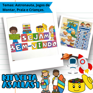 Volta às aulas três temas - Jogos de Montar, Praia e Astronauta ✏️