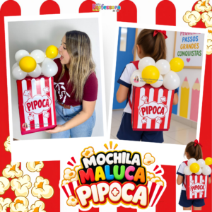Mochila Maluca Pipoca 🍿