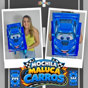 Mochila Maluca Carros Azul ð