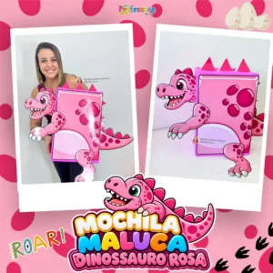 Mochila Maluca Dinossauro Rosa ð©·